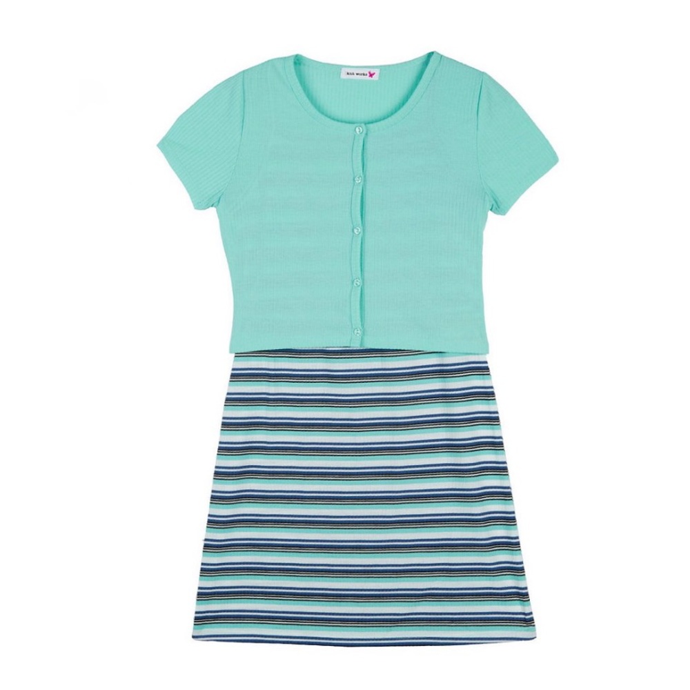 Girl’s spaghetti strap dress and cover up